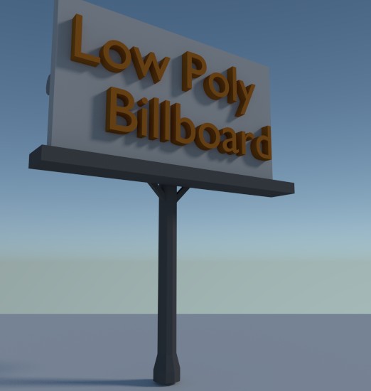 Low Poly Billboard preview image 1